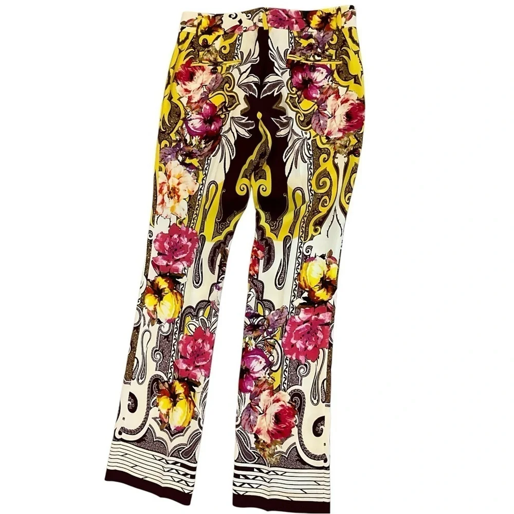 NWOT Etro Pants with Floral and Geometric Design